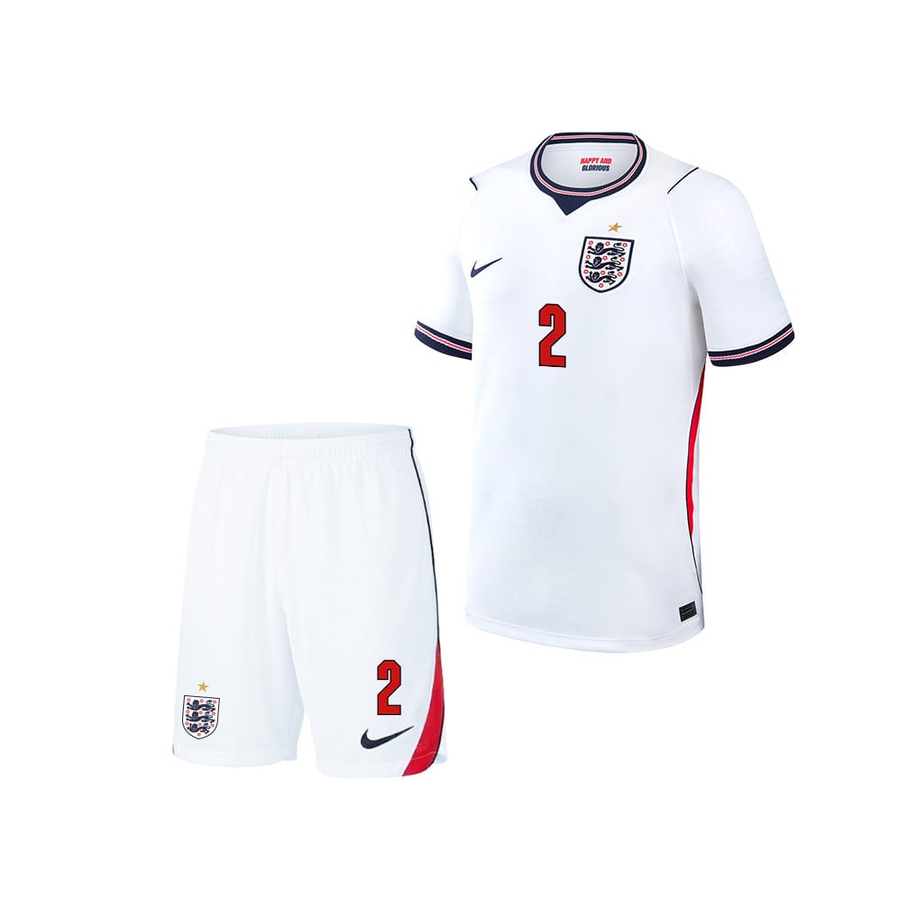 Jarell Quansah 2 England 2026 YOUTH Home Jersey & Shorts Set - White