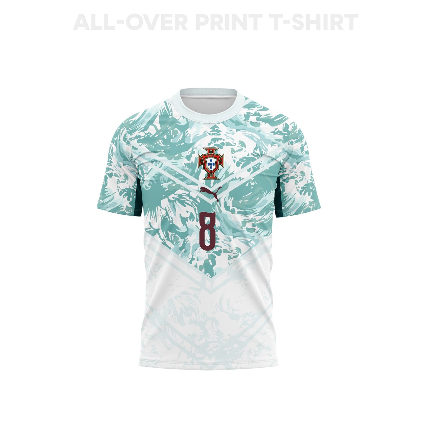 Bruno Fernandes 8 Portugal 2026 Away 3D T-Shirt Fully Printed – Unisex, White