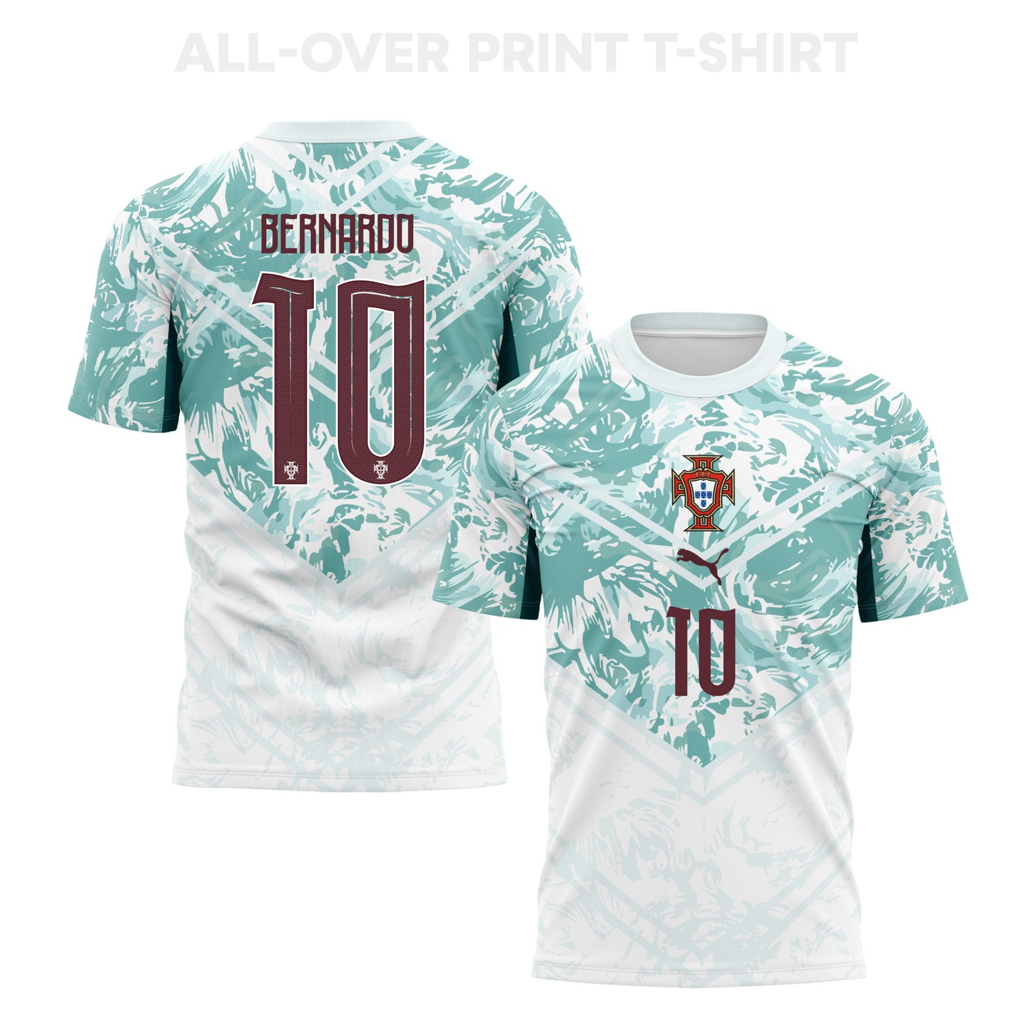 Bernardo Silva 10 Portugal 2026 Away 3D T-Shirt Fully Printed – Unisex, White