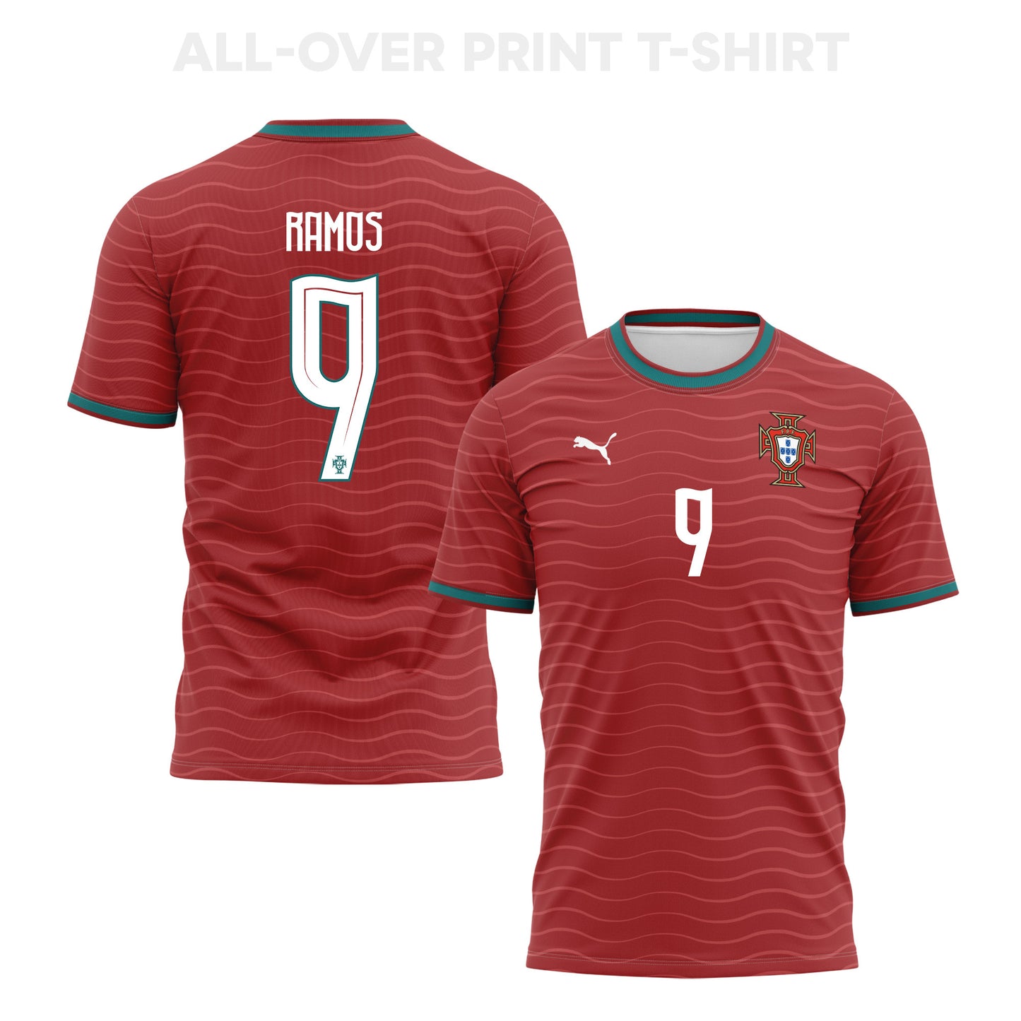 Gonçalo Ramos 9 Portugal 2026 Home 3D T-Shirt Fully Printed – Unisex, Red