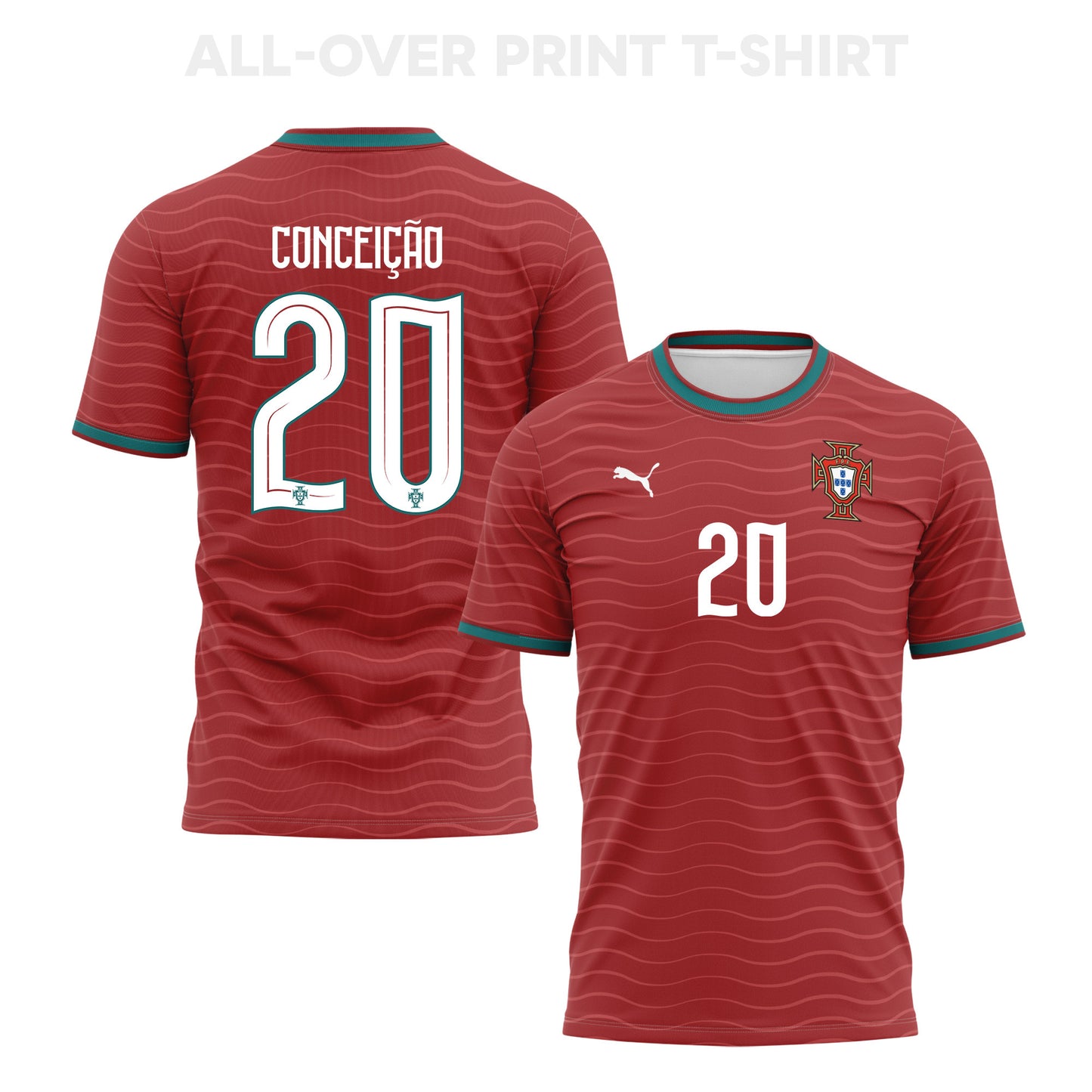 Francisco Conceição 20 Portugal 2026 Home 3D T-Shirt Fully Printed – Unisex, Red
