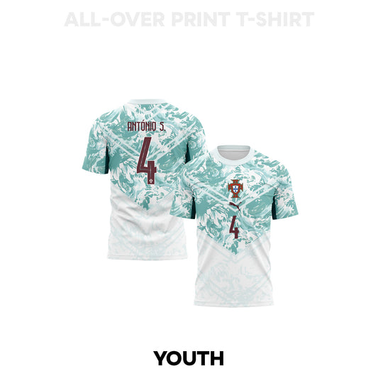 António Silva 4 Youth Portugal 2026 Away 3D T-shirt Fully Printed – White