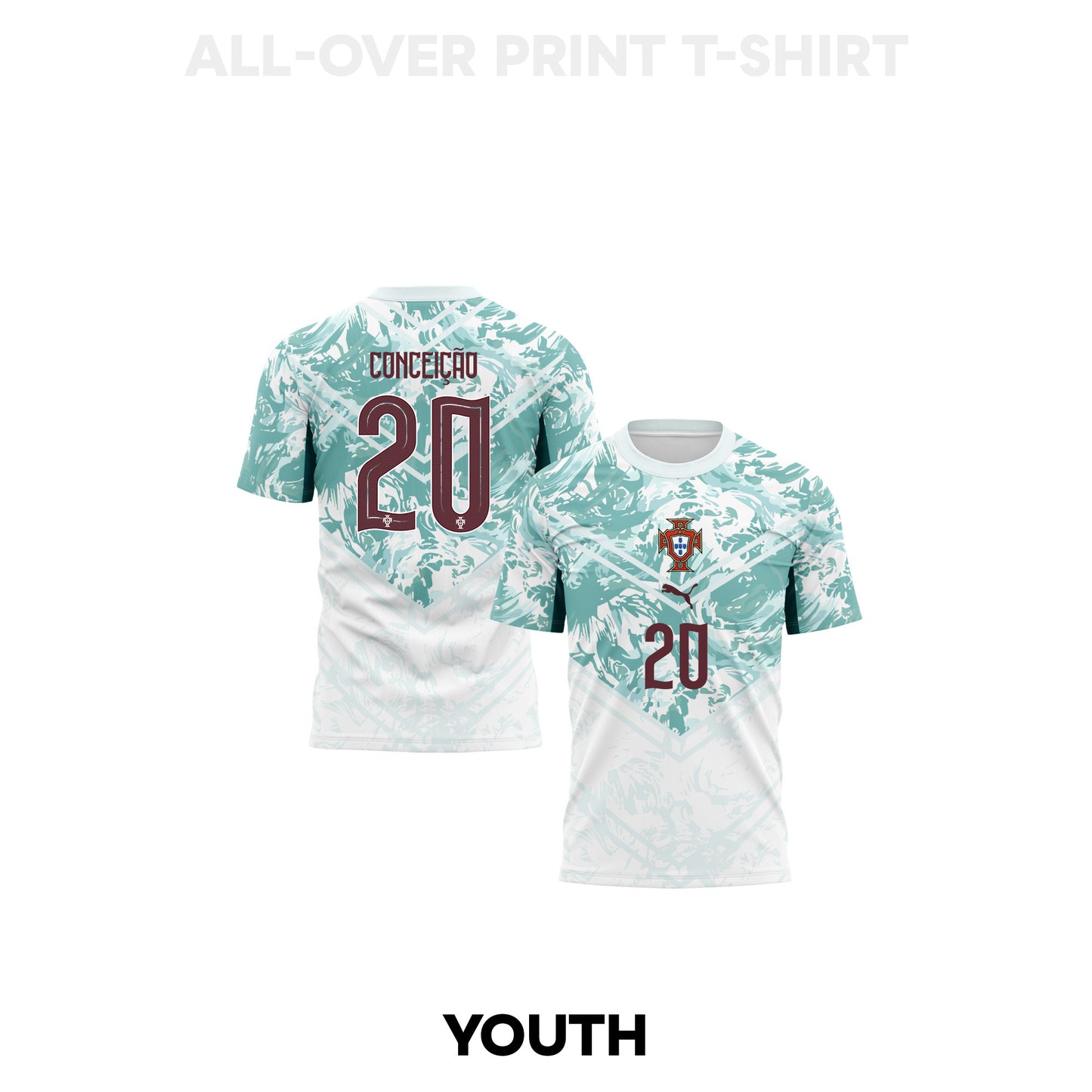 Francisco Conceição 20 Youth Portugal 2026 Away 3D T-shirt Fully Printed – White