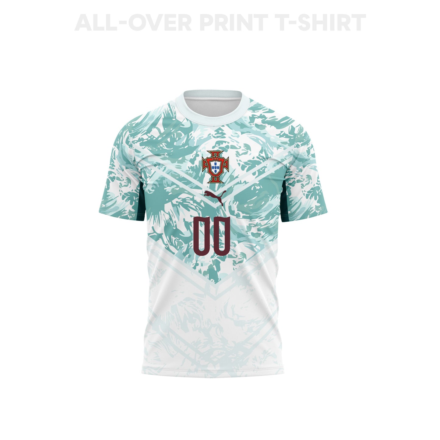Portugal 2026 Youth Away 3D T-shirt Fully Printed – Personalized – White