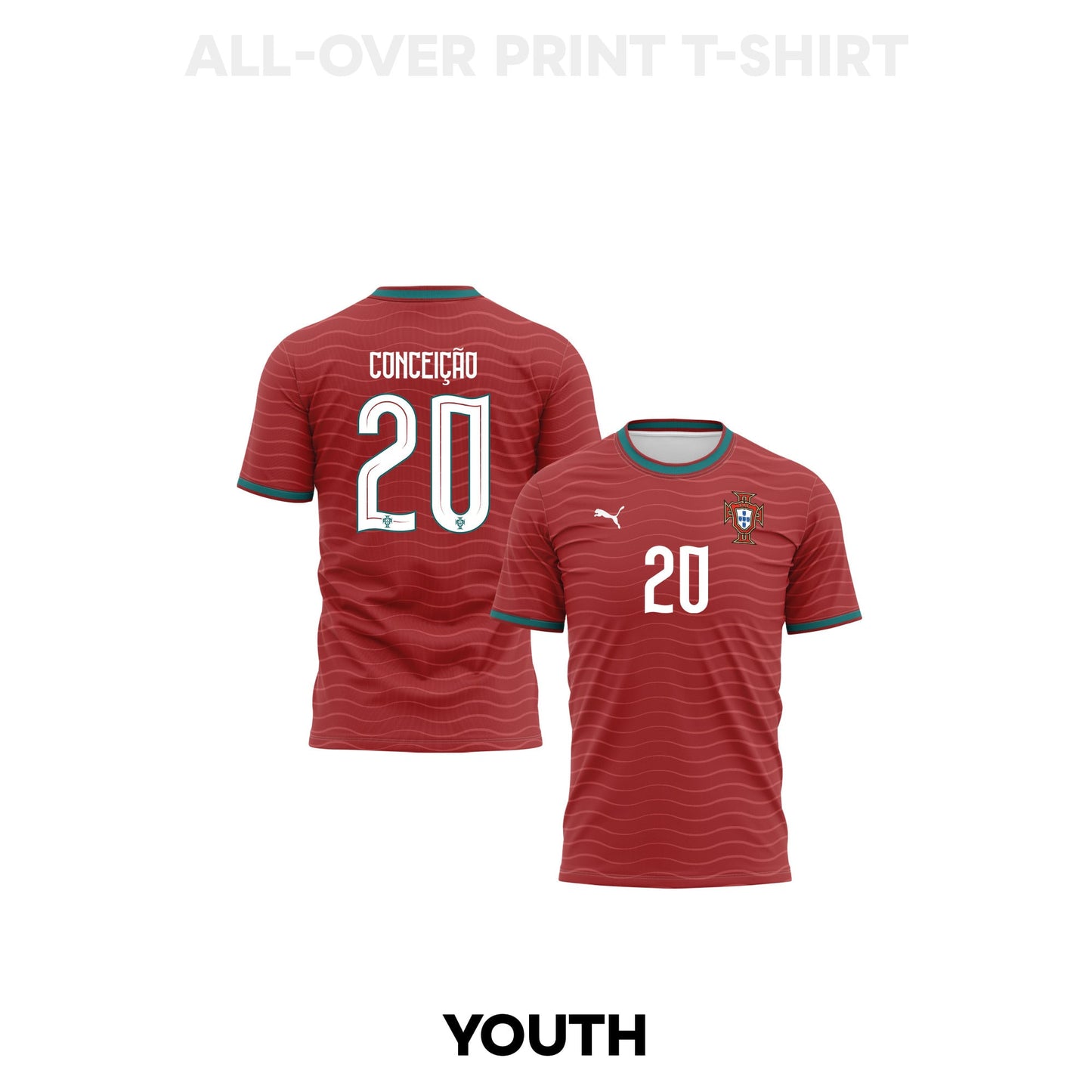 Francisco Conceição 20 Youth Portugal 2026 Home 3D T-shirt Fully Printed – Red