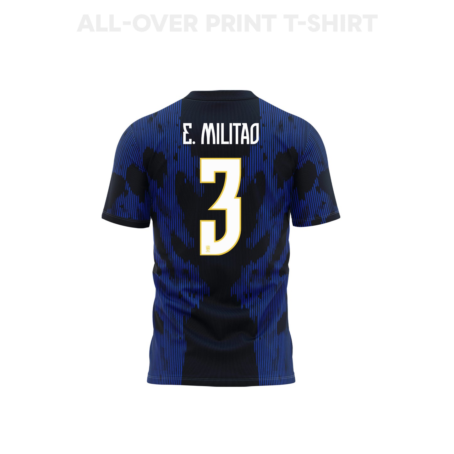 Éder Militão 3 Brazil 2026 Away 3D T-Shirt Fully Printed – Unisex, Blue