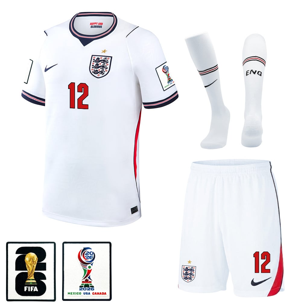 Dan Burn 12 England 2026 Home Men Kit Set – White
