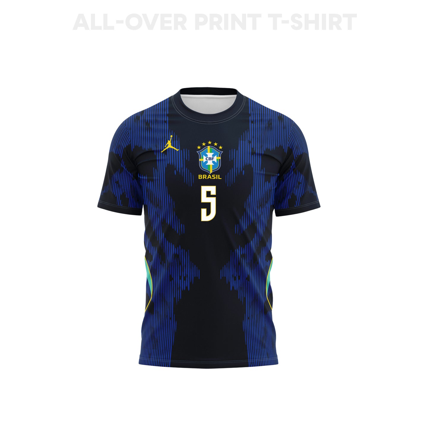 Casemiro 5 Brazil 2026 Away 3D T-Shirt Fully Printed – Unisex, Blue