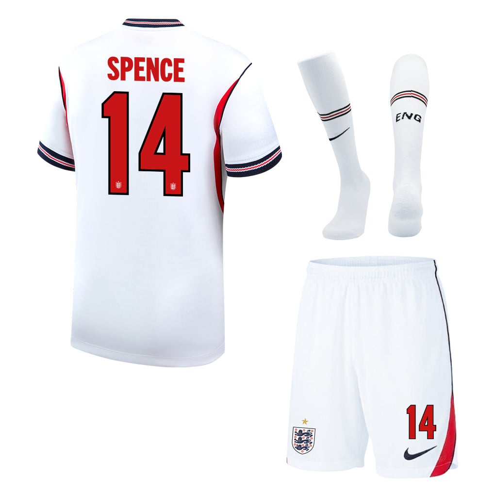 Djed Spence 14 England 2026 Home Men Kit Set – White