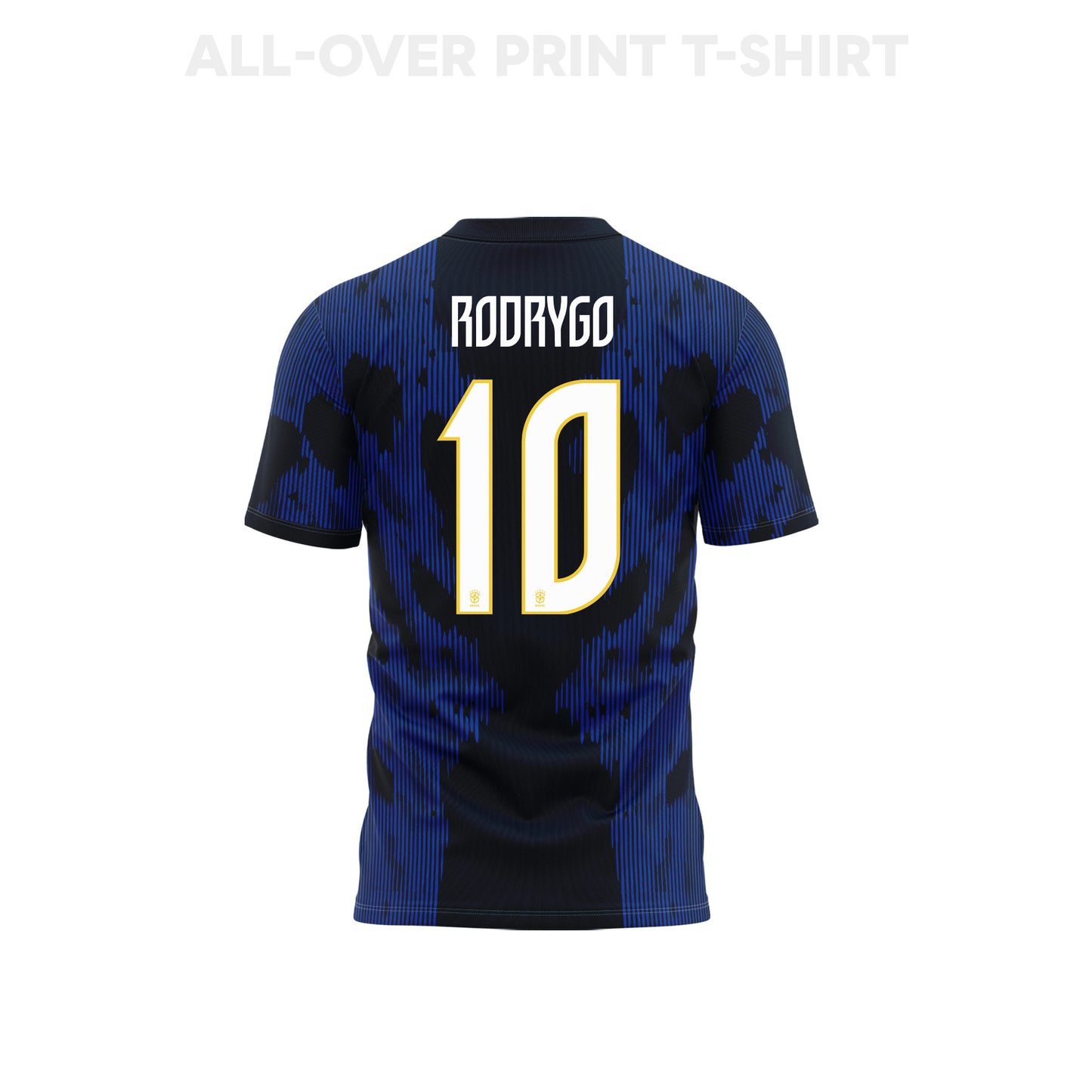 Rodrygo 10 Brazil 2026 Away 3D T-Shirt Fully Printed – Unisex, Blue