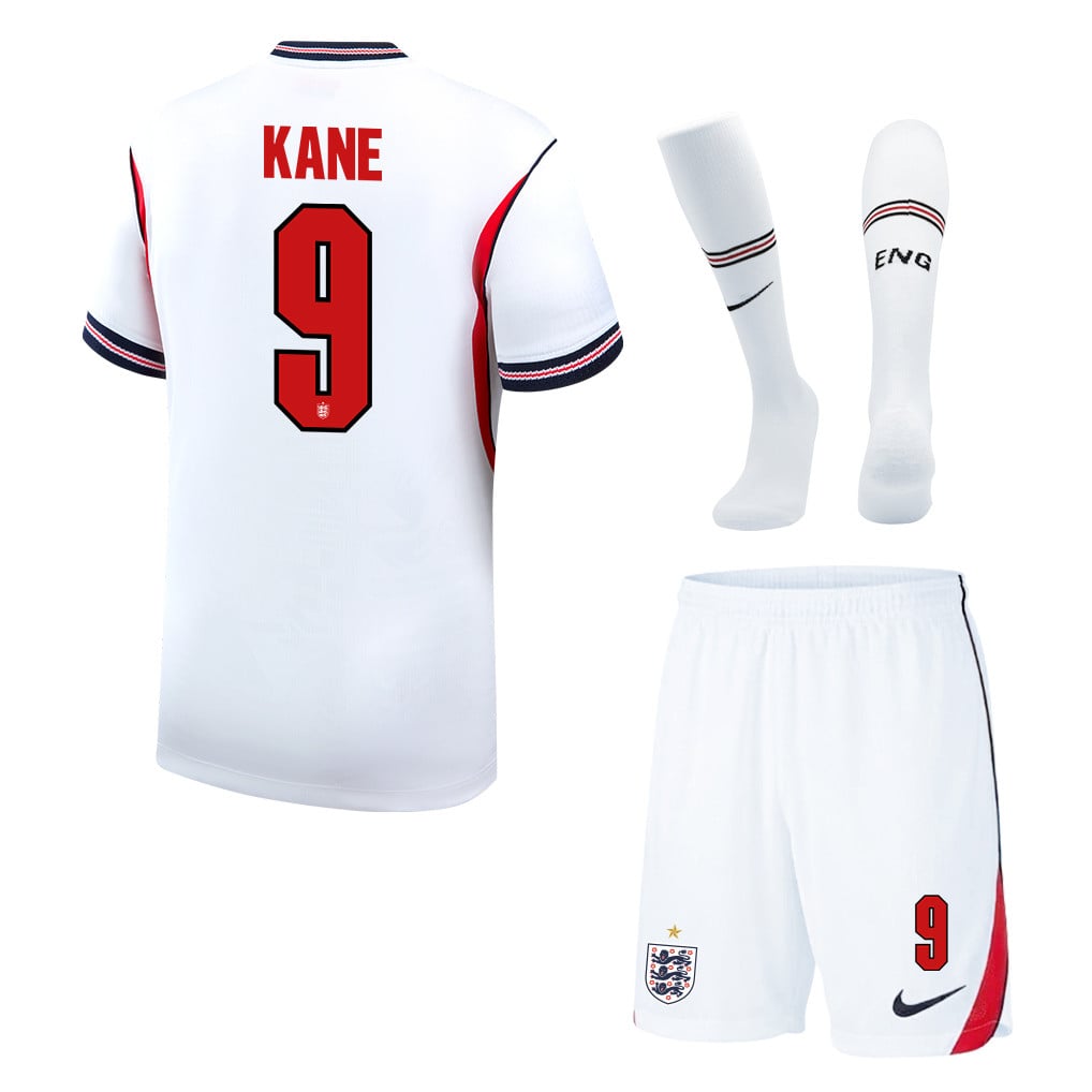 Harry Kane 9 England 2026 Home Men Kit Set – White