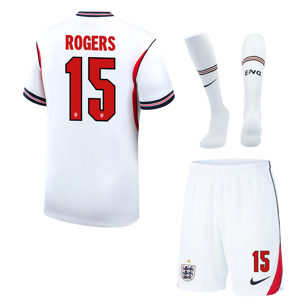 Morgan Rogers 15 England 2026 Home Men Kit Set – White