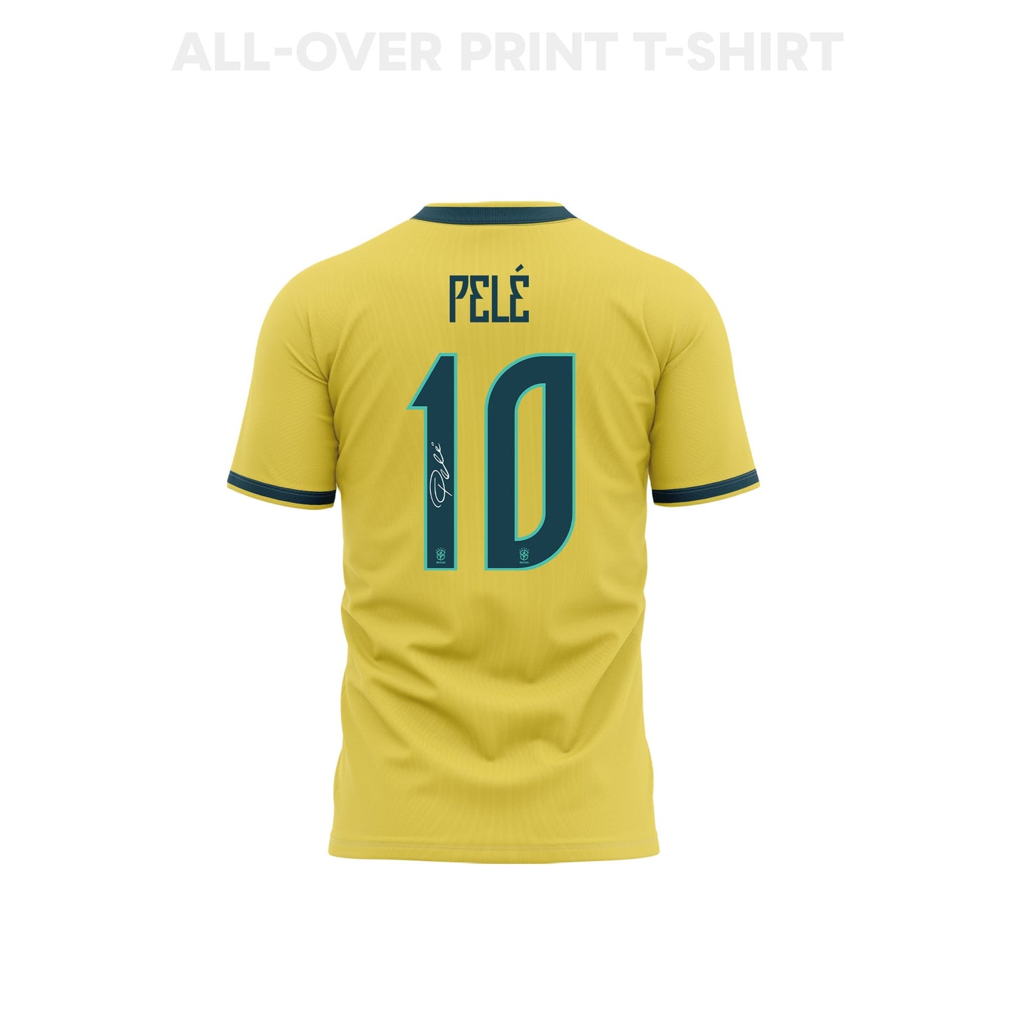 Pelé 10 Brazil 2026 Home 3D T-Shirt Fully Printed – Unisex, Yellow