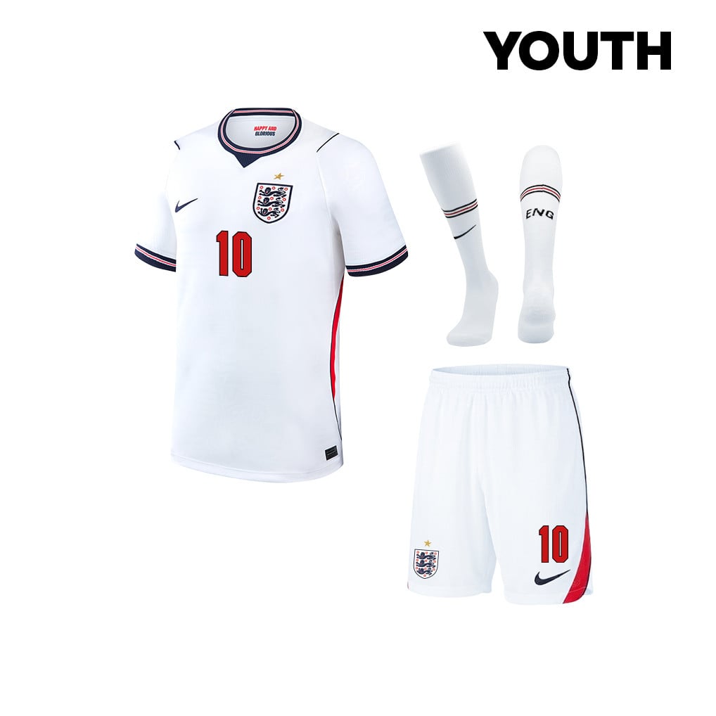 Jude Bellingham 10 England 2026 YOUTH Home Kit Set – White