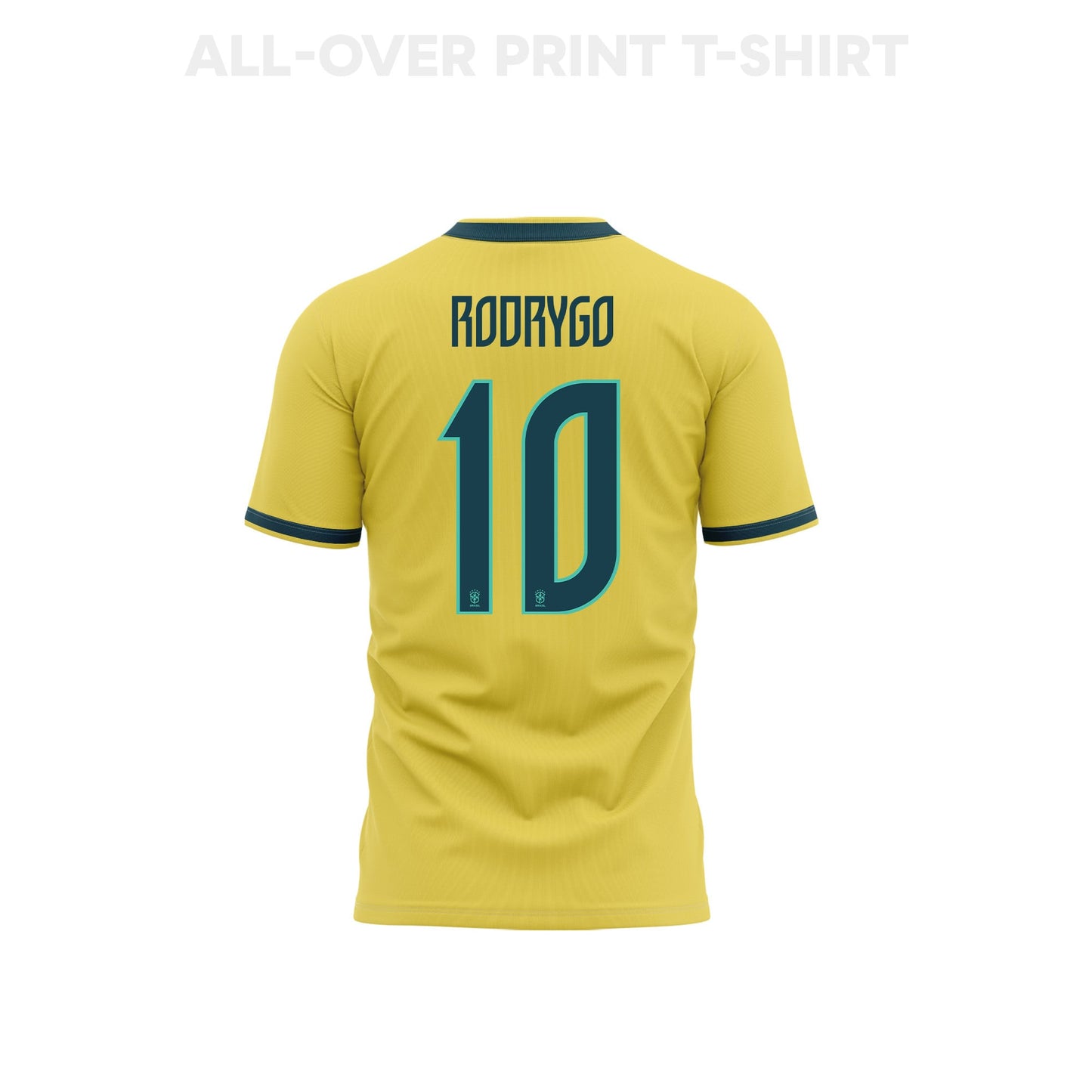 Rodrygo 10 Youth Brazil 2026 Home 3D T-shirt Fully Printed – Yellow