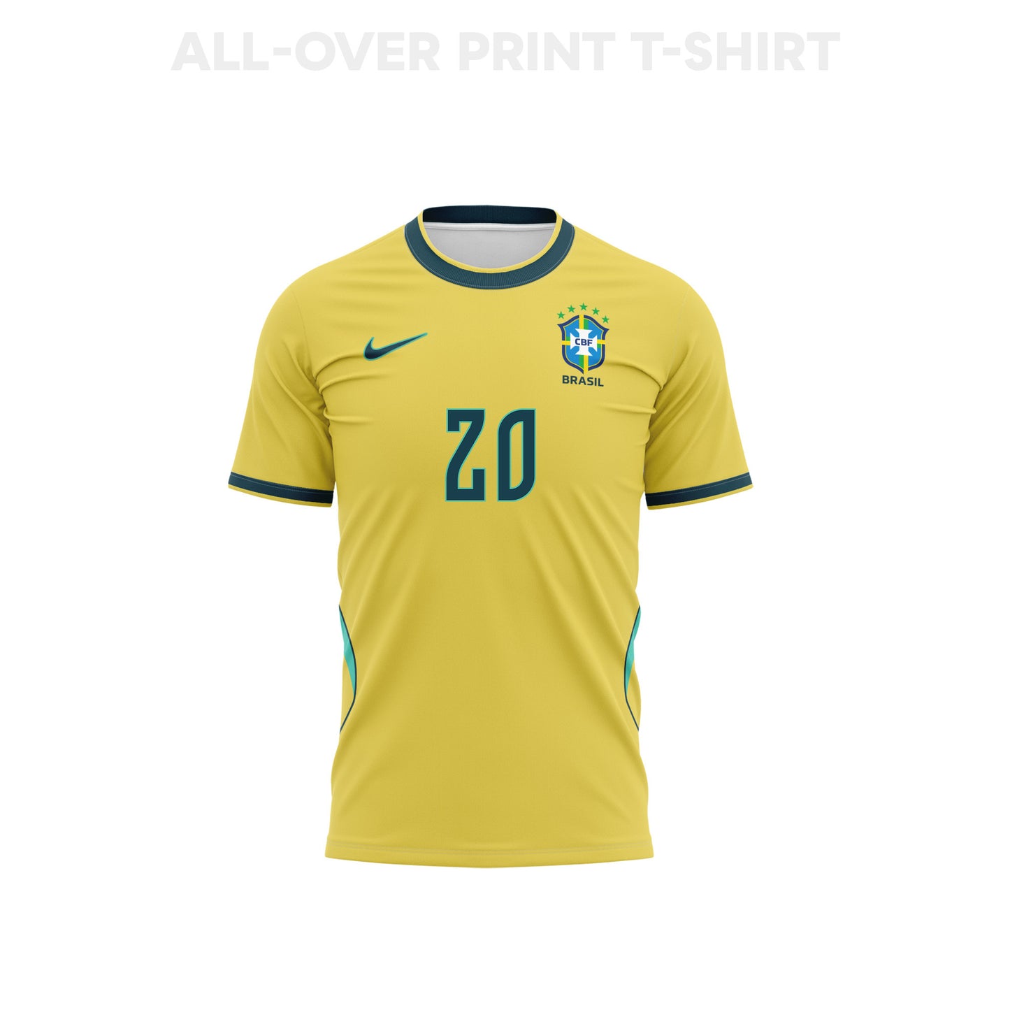 Estêvão 20 Youth Brazil 2026 Home 3D T-shirt Fully Printed – Yellow