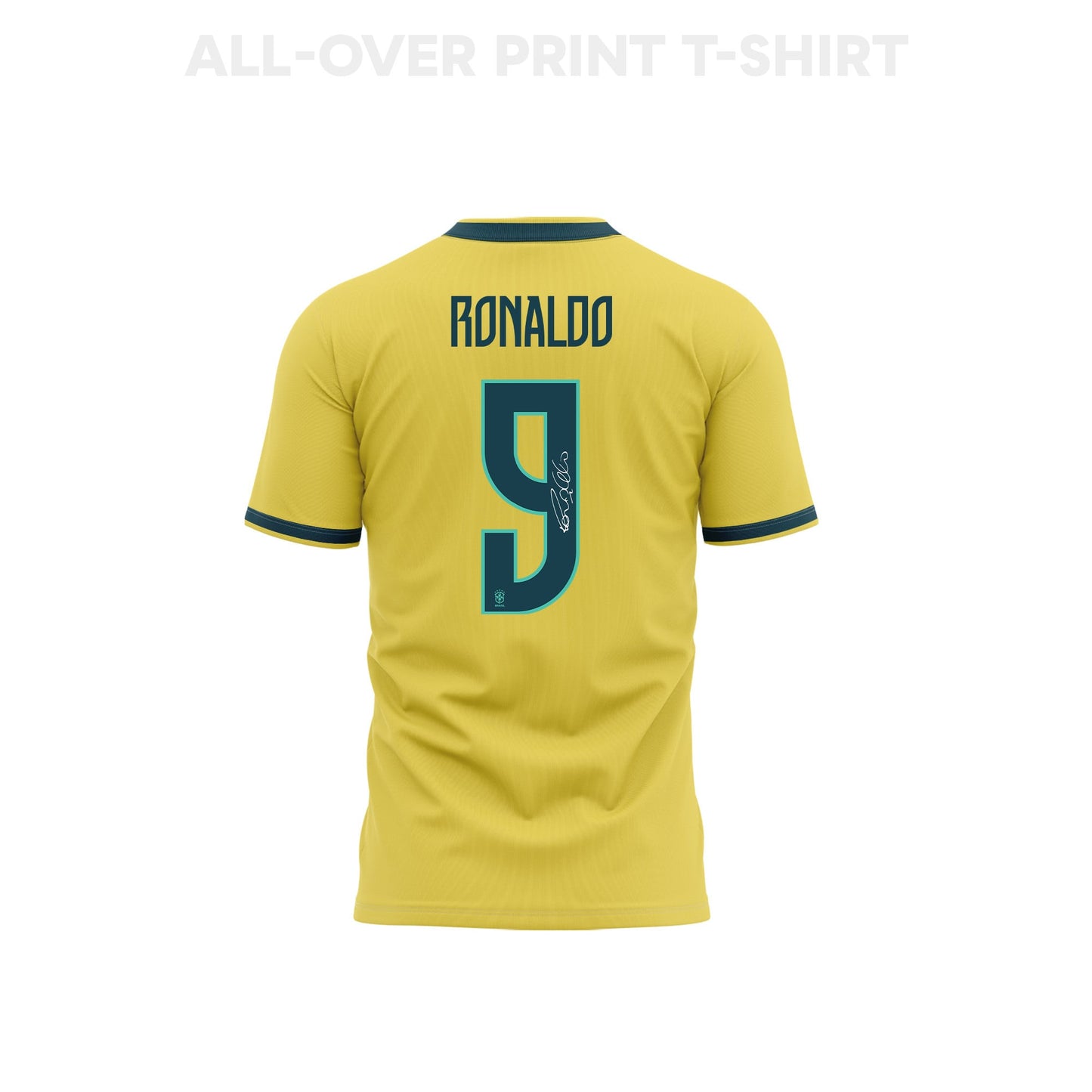 Ronaldo Nazário 9 Youth Brazil 2026 Home 3D T-shirt Fully Printed – Yellow