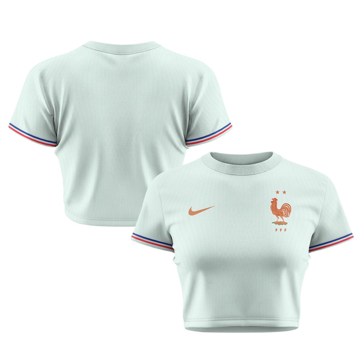 France 2026 Women's Away All-Over Print Cropped Jersey - Green