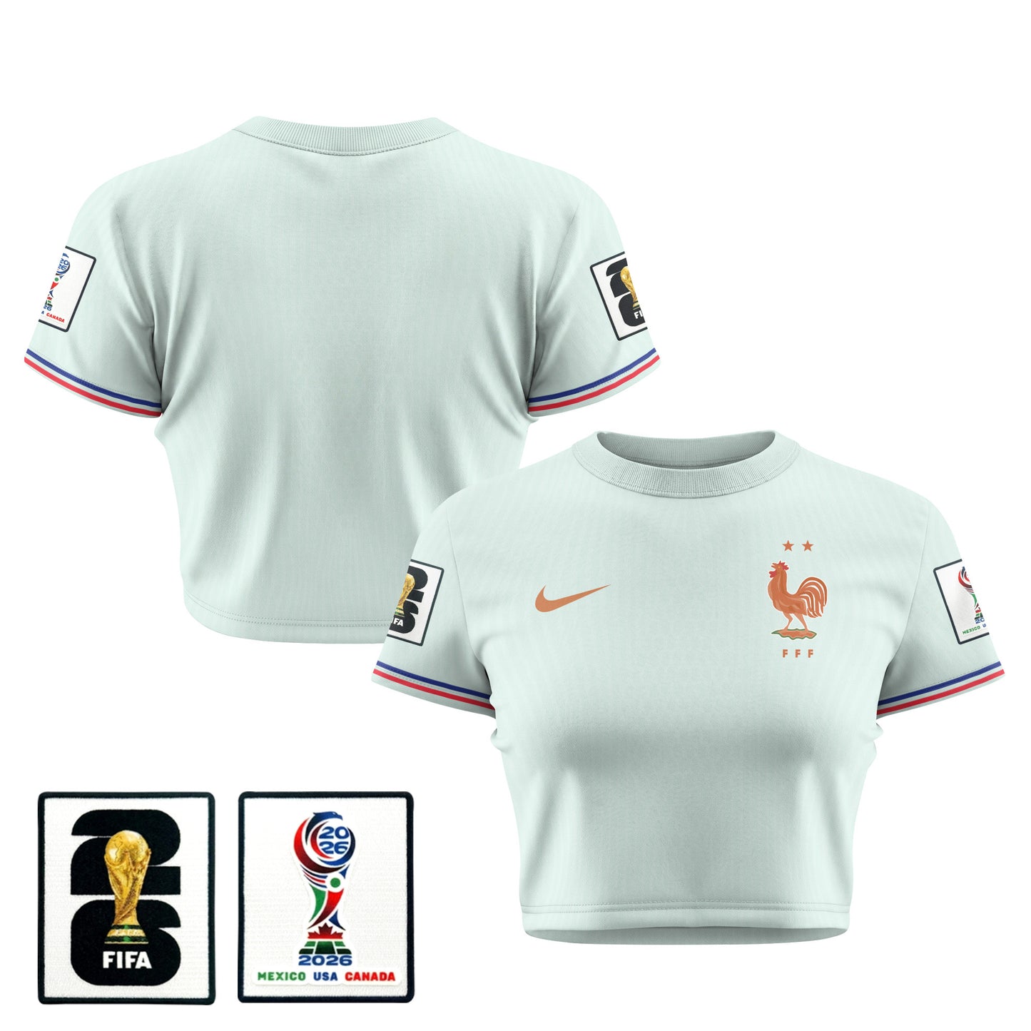 France 2026 Women's Away All-Over Print Cropped Jersey - Green