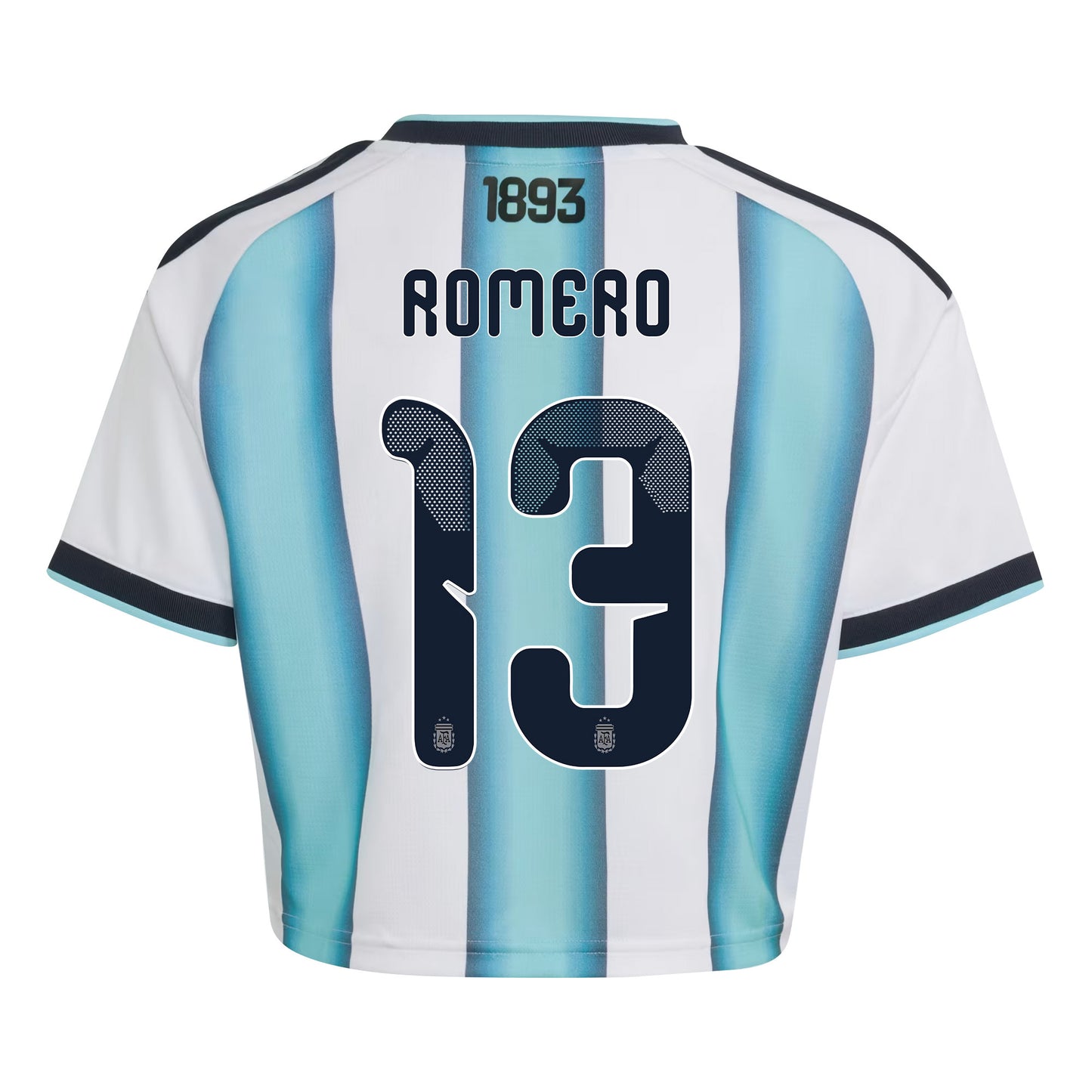 Cristian Romero 13 Argentina 2026 Home Women's Cropped Jersey - White