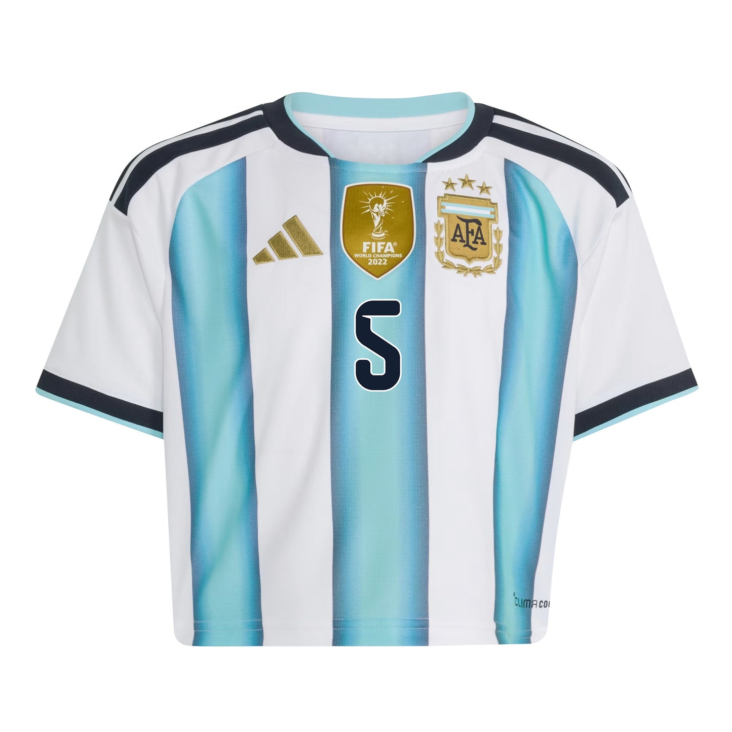 Leandro Paredes 5 Argentina 2026 Home Women's Cropped Jersey - White