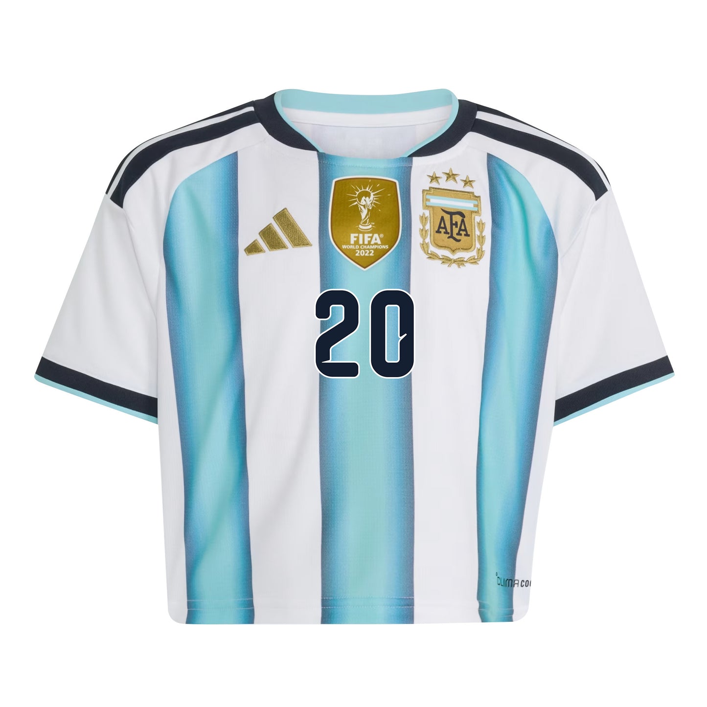 Alexis Mac Allister 20 Argentina 2026 Home Women's Cropped Jersey - White