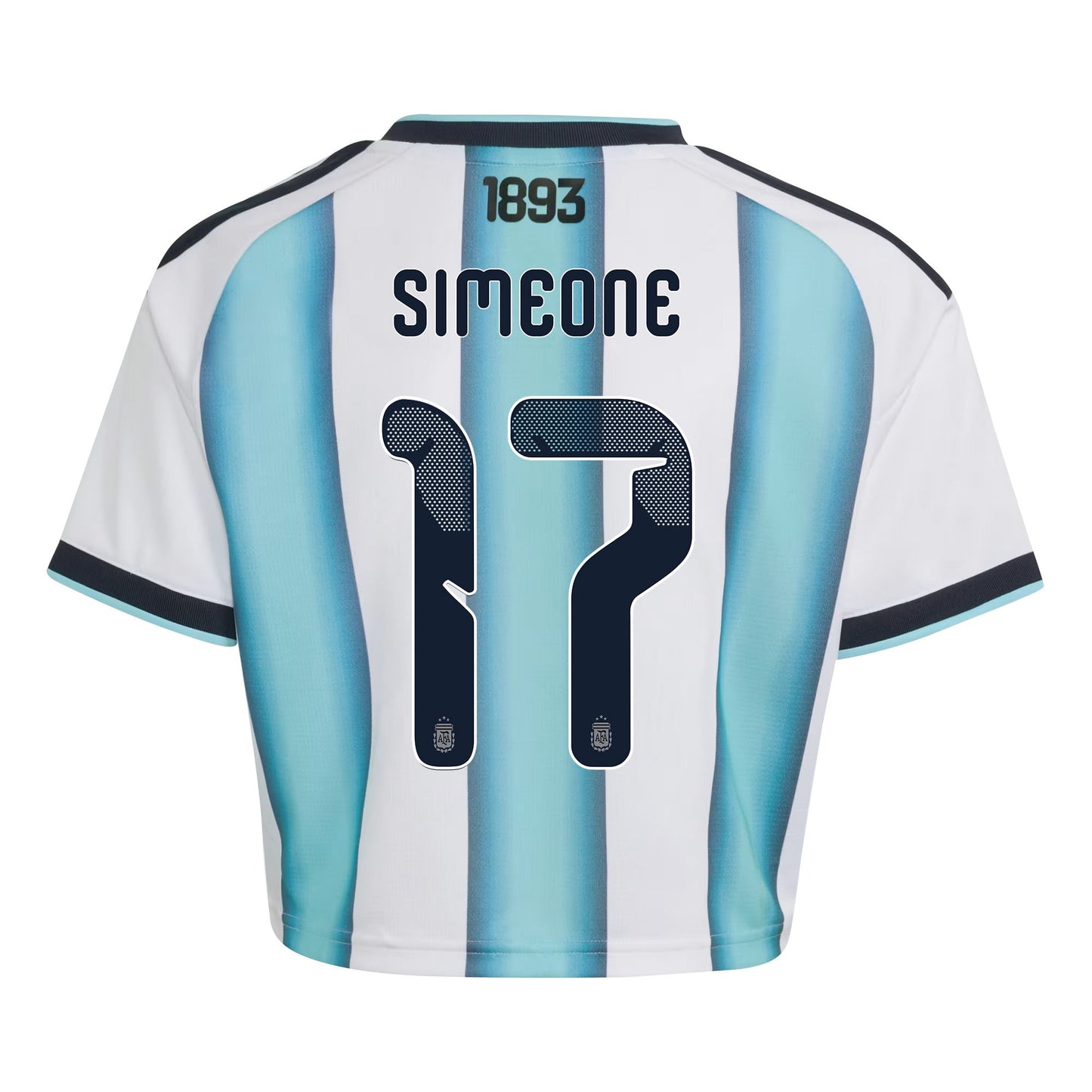 Giuliano Simeone 17 Argentina 2026 Home Women's Cropped Jersey - White