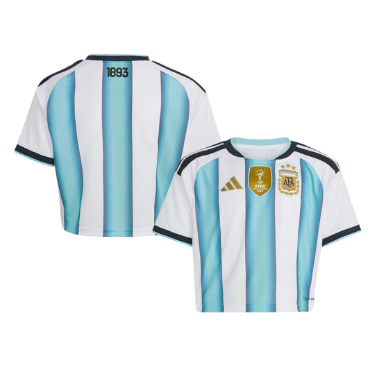Argentina 2026 Home Women's Cropped Jersey - White