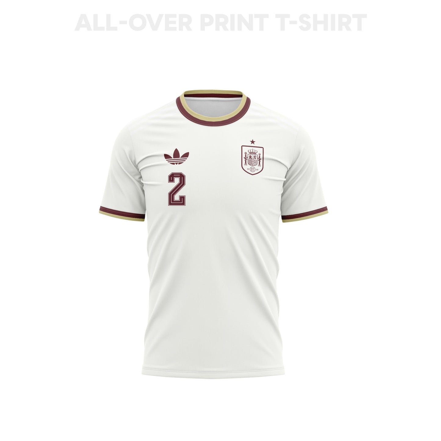 Dani Carvajal 2 Spain 2026 Away 3D T-Shirt Fully Printed – Unisex, White