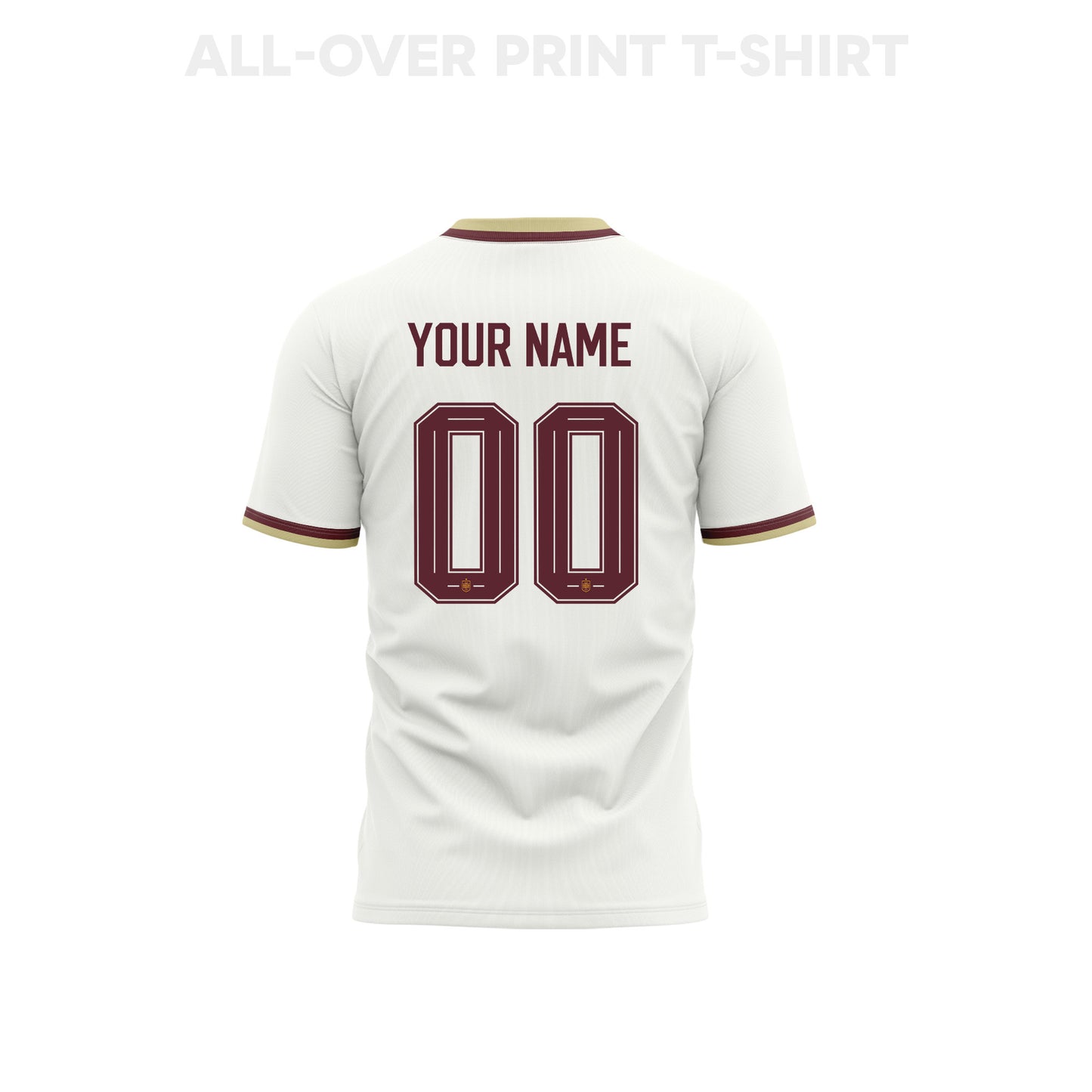Spain 2026 Away 3D T-Shirt Fully Printed – Personalized – Unisex, White
