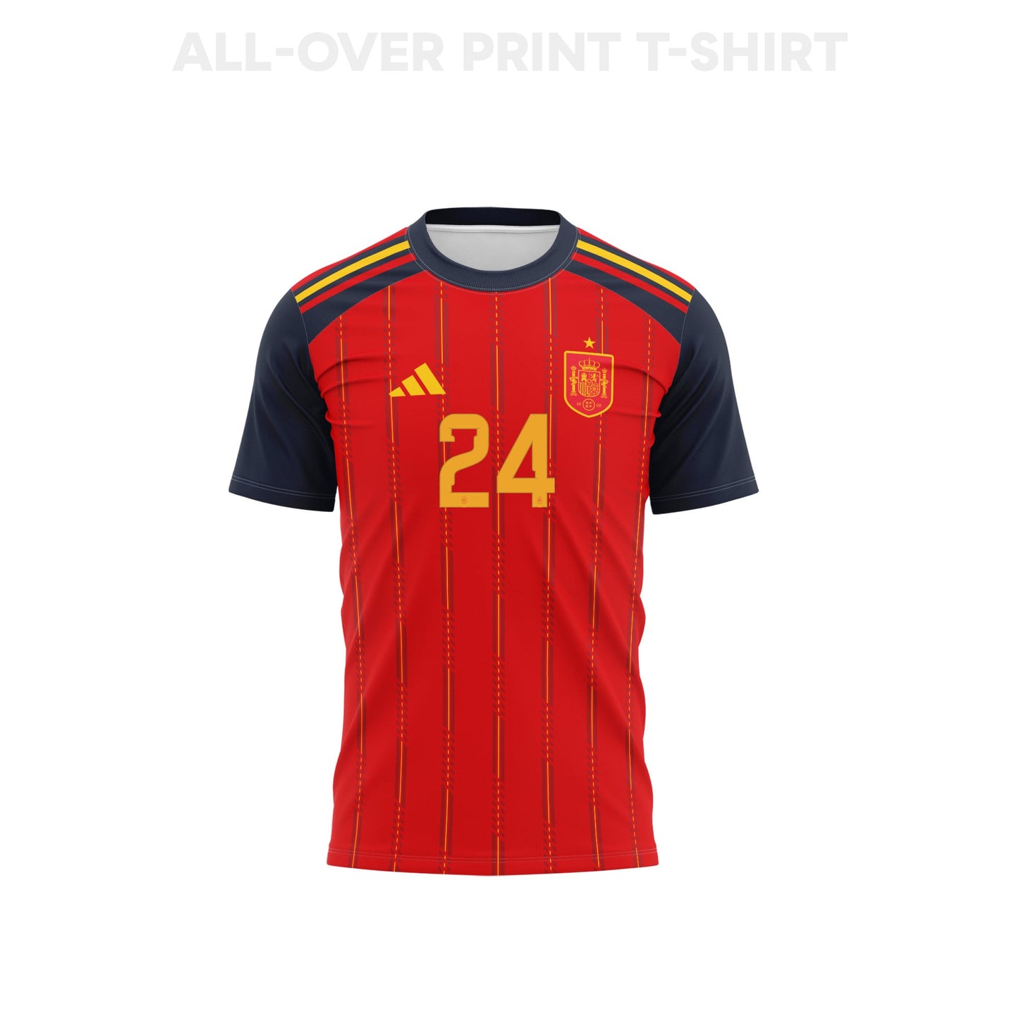 Marc Cucurella 24 Spain 2026 Home 3D T-Shirt Fully Printed – Unisex, Red