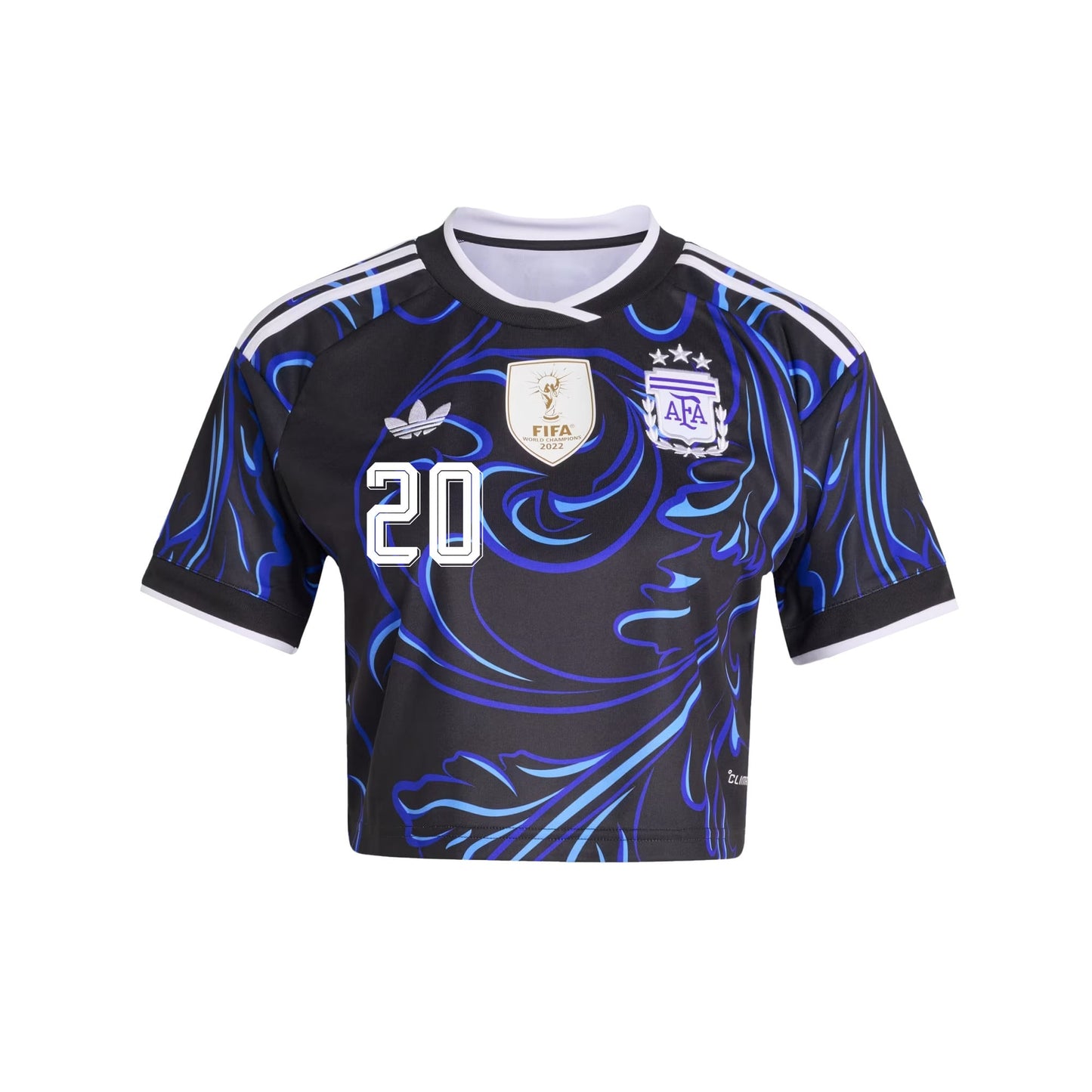 Alexis Mac Allister 20 Argentina 2026 Away Women's Cropped Jersey - Black