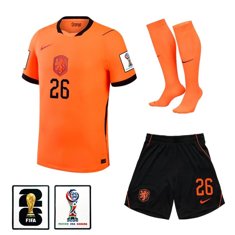 Ryan Gravenberch 26 Netherlands 2026 Home Men Kit Set – Orange