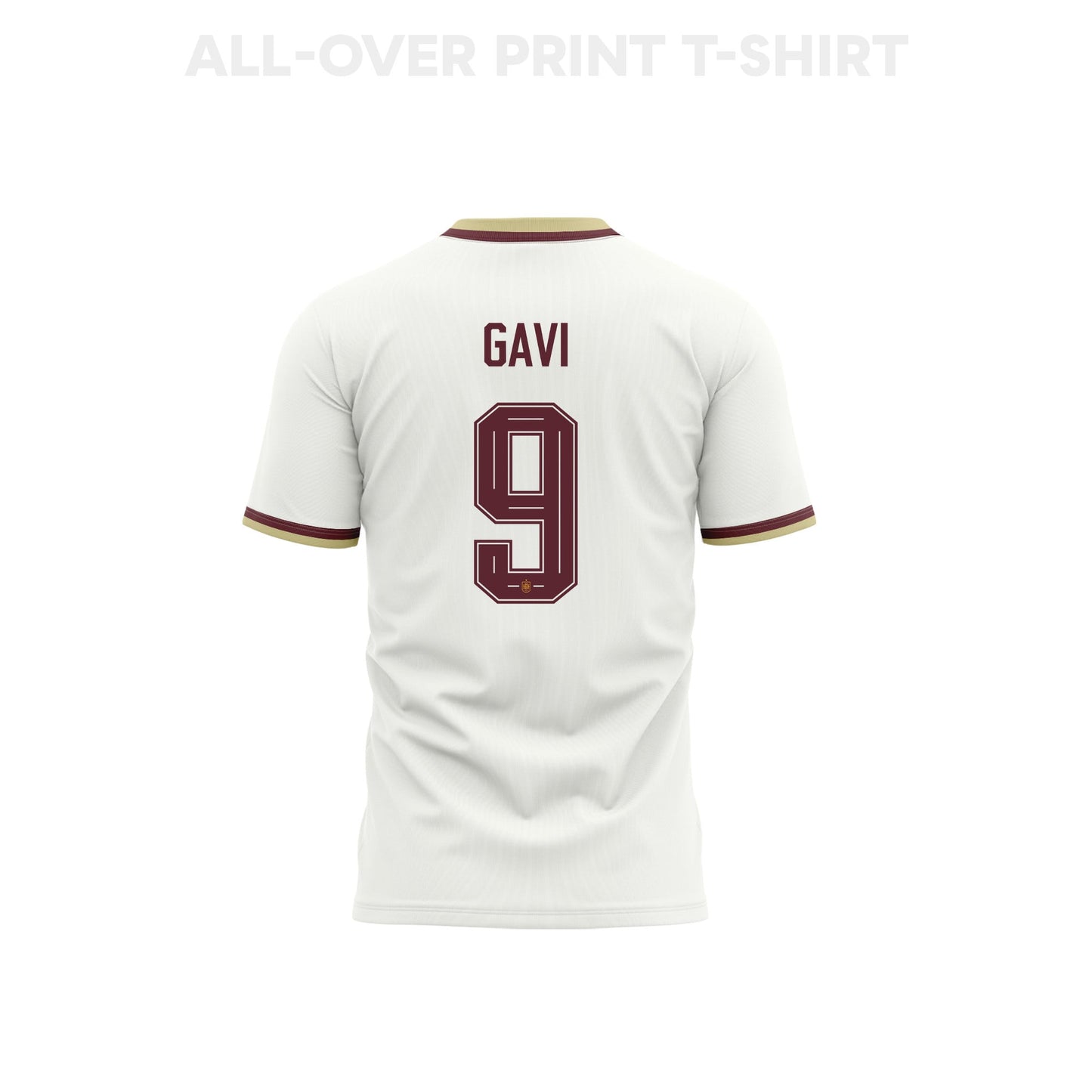 Gavi 9 Youth Spain 2026 Away 3D T-shirt Fully Printed – White