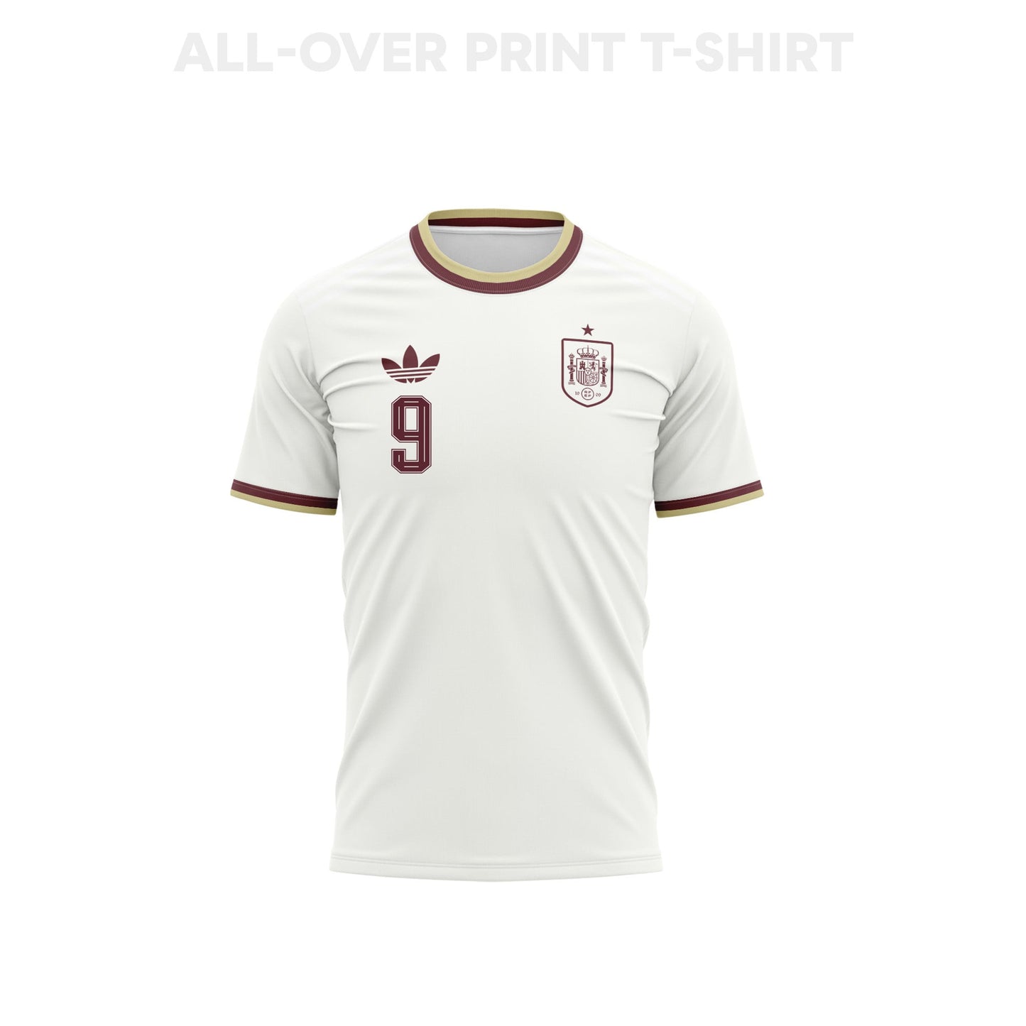 Gavi 9 Youth Spain 2026 Away 3D T-shirt Fully Printed – White