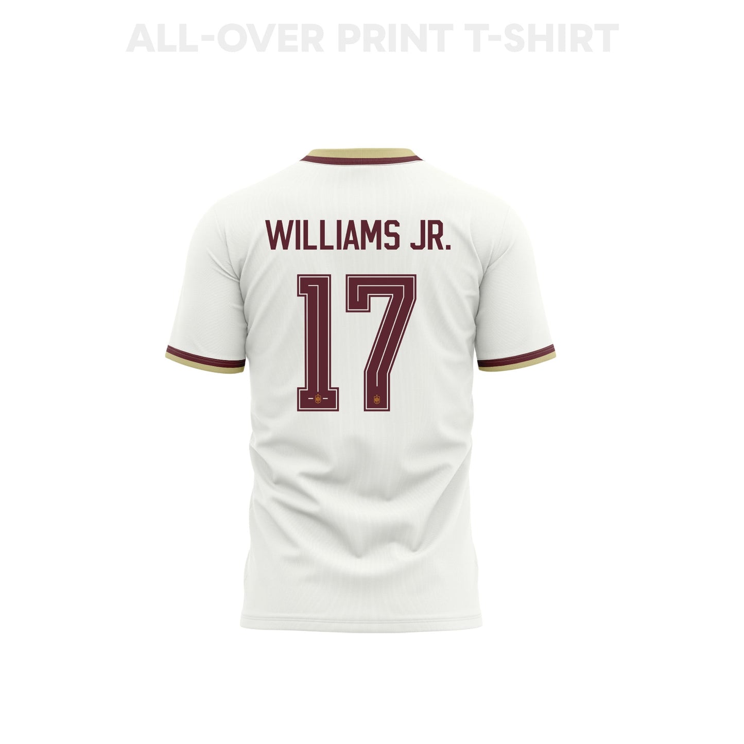 Nico Williams 17 Youth Spain 2026 Away 3D T-shirt Fully Printed – White