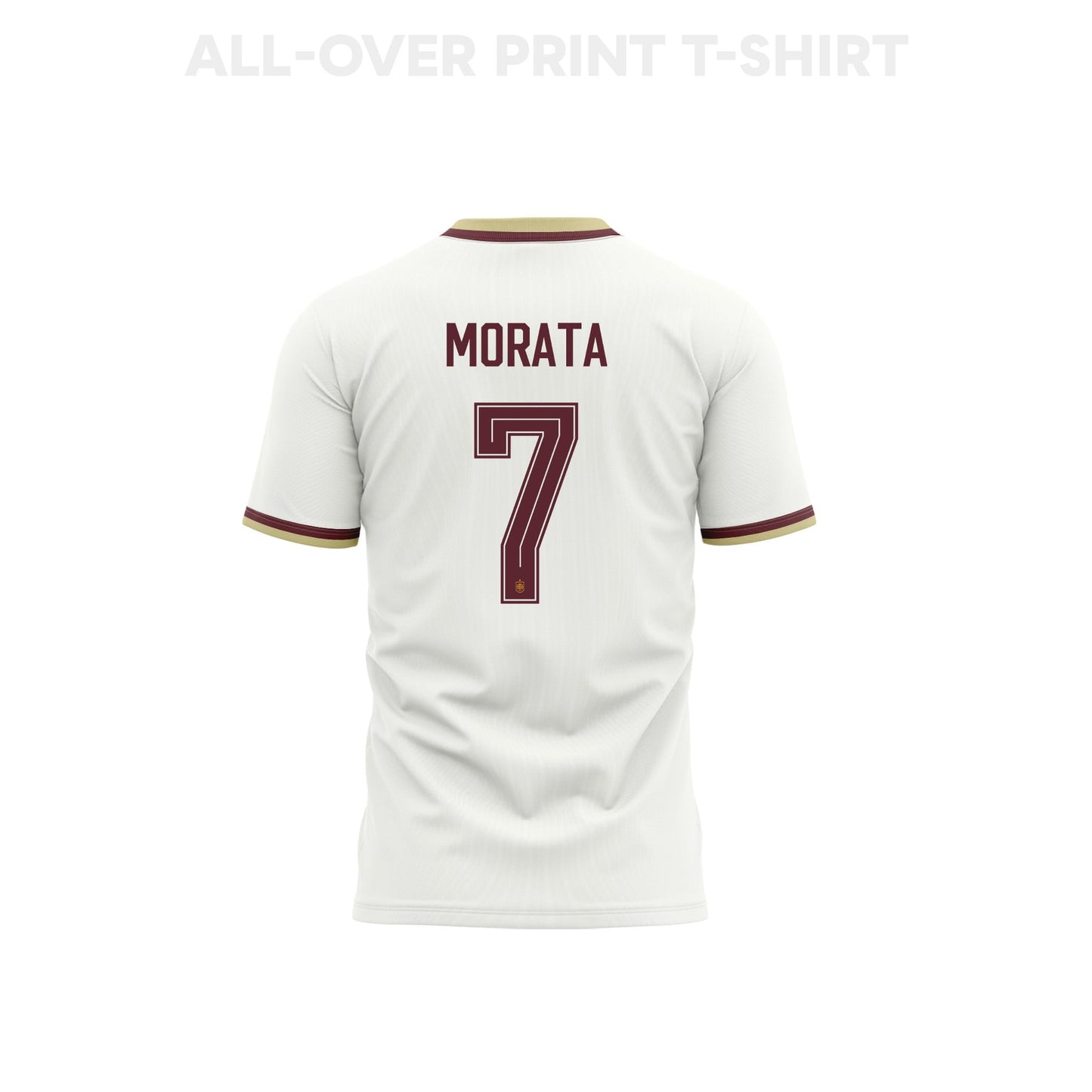 Álvaro Morata 7 Youth Spain 2026 Away 3D T-shirt Fully Printed – White