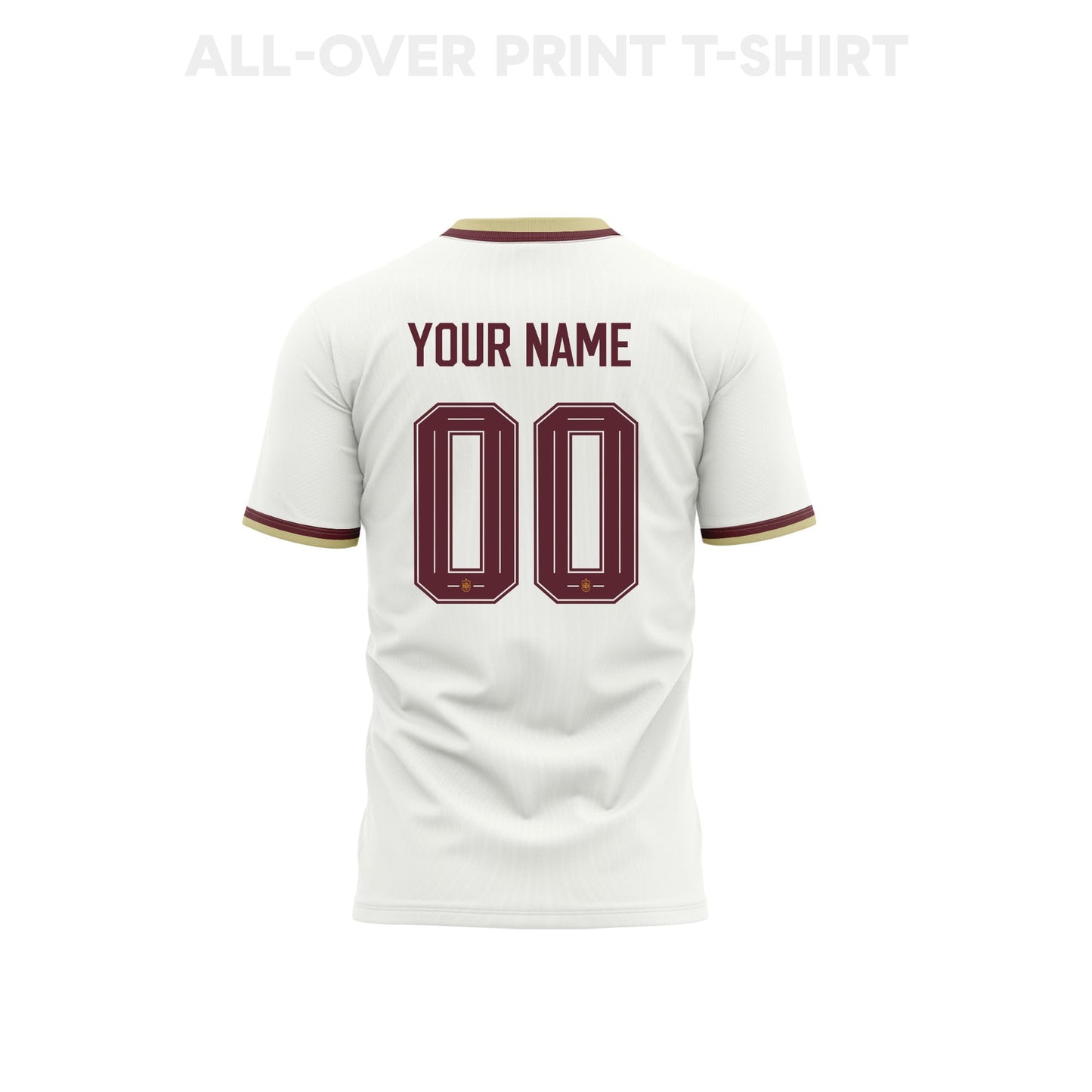 Spain 2026 Youth Away 3D T-shirt Fully Printed – Personalized – White