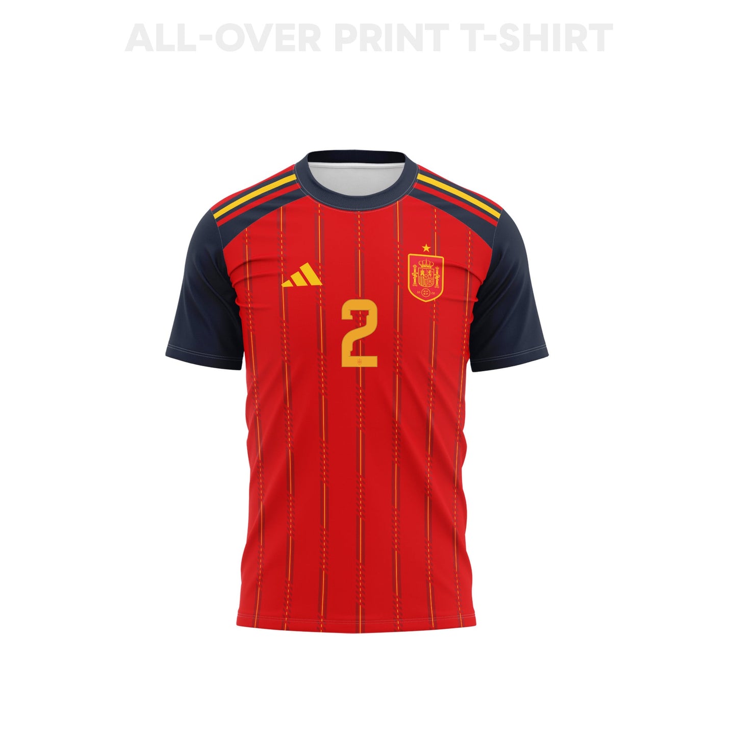 Dani Carvajal 2 Youth Spain 2026 Home 3D T-shirt Fully Printed – Red