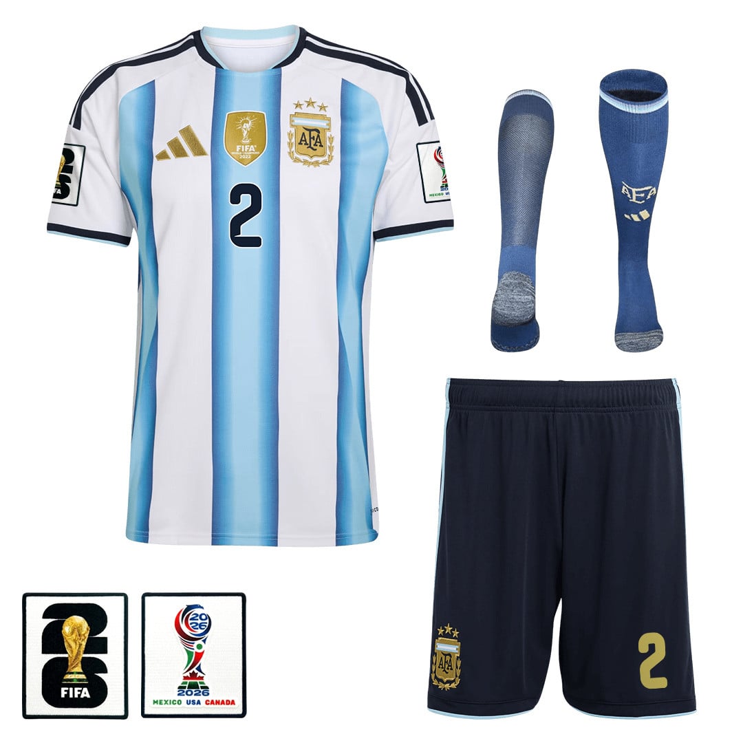 Lucas Martínez Quarta 2 Argentina 2026 Home Men Kit Set – White