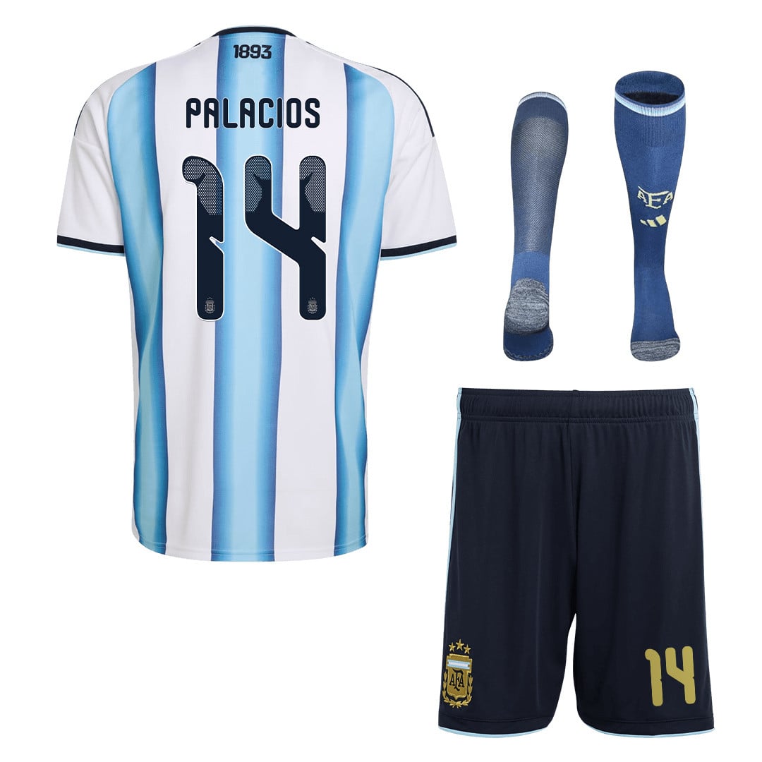 Exequiel Palacios 14 Argentina 2026 Home Men Kit Set – White