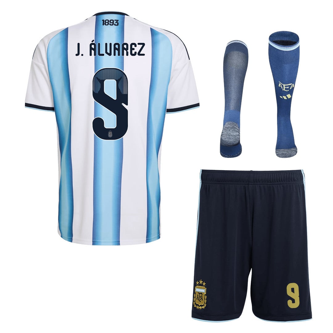Julián Álvarez 9 Argentina 2026 Home Men Kit Set – White
