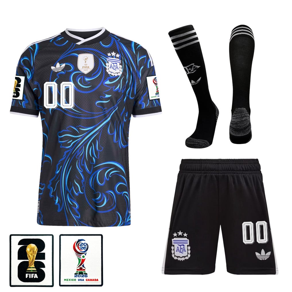 Argentina 2026 Away Men Kit Set – Personalized - Black