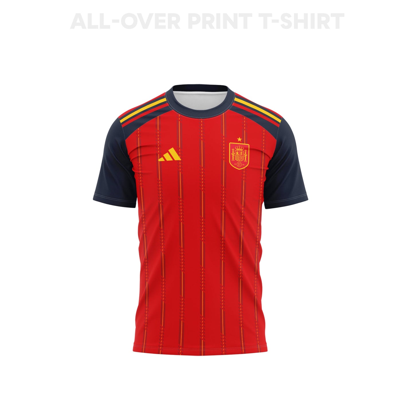 Spain 2026 Youth Home 3D T-shirt Fully Printed – Red