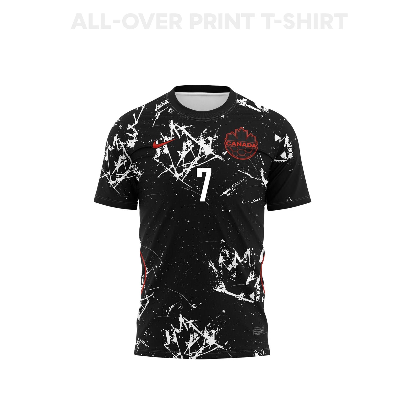 Stephen Eustáquio 7 Canada 2026 Away 3D T-Shirt Fully Printed – Unisex, Black