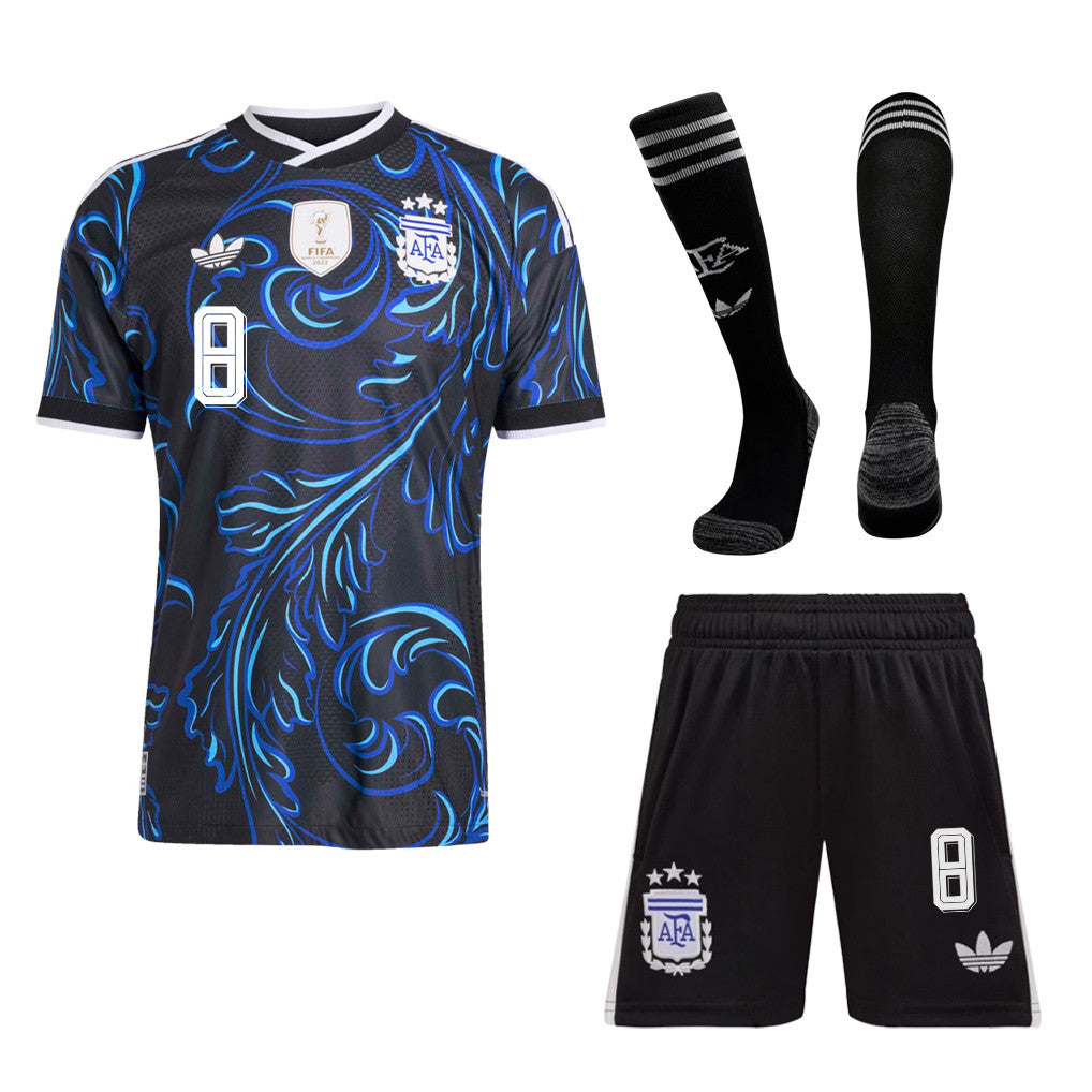 Marcos Acuña 8 Argentina 2026 Away Men Kit Set – Black