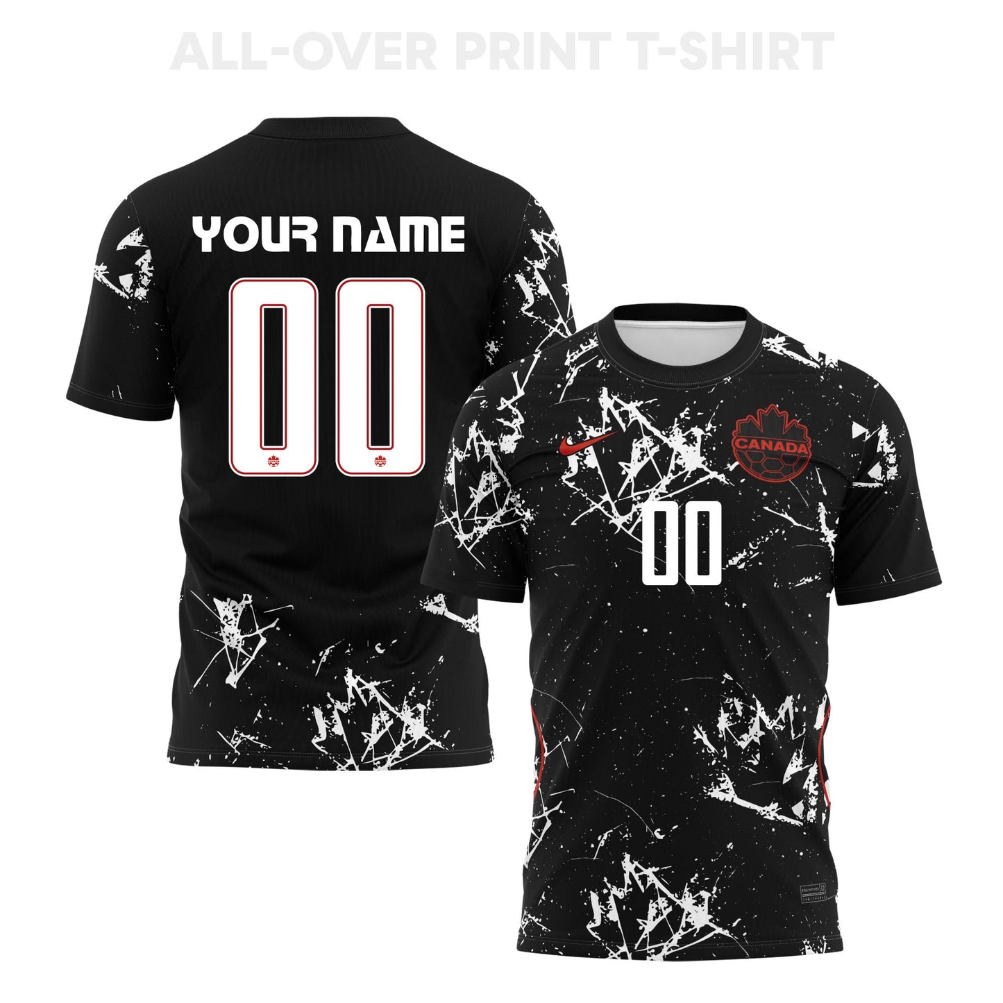 Canada 2026 Away 3D T-Shirt Fully Printed – Personalized – Unisex, Black