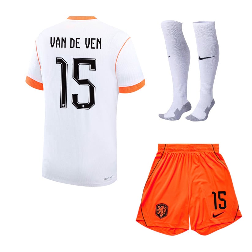 Micky van de Ven 15 Netherlands 2026 Away Men Kit Set – White