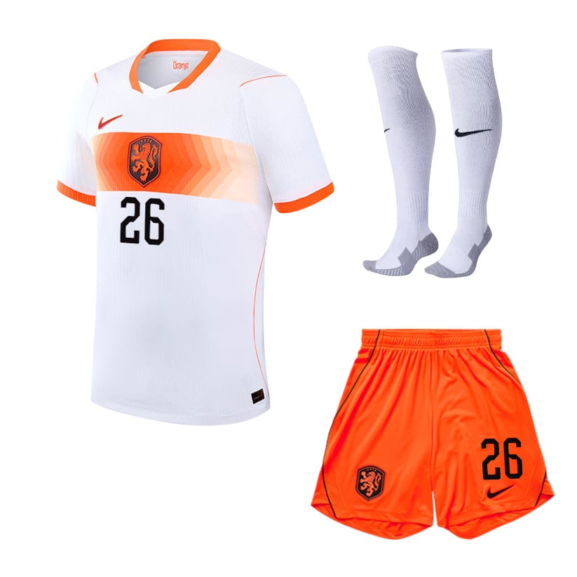 Ryan Gravenberch 26 Netherlands 2026 Away Men Kit Set – White
