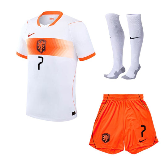 Xavi Simons 7 Netherlands 2026 Away Men Kit Set – White